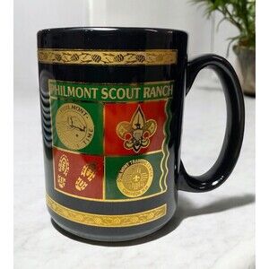 BSA Boy Scouts Of America Philmont Scout Ranch Coffee Mug Black Cimarron EUC